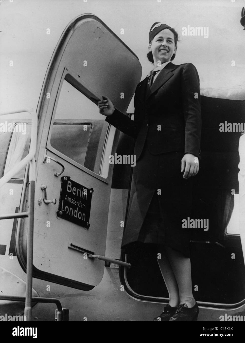 Lufthansa stewardess, 1938 Stock Photo
