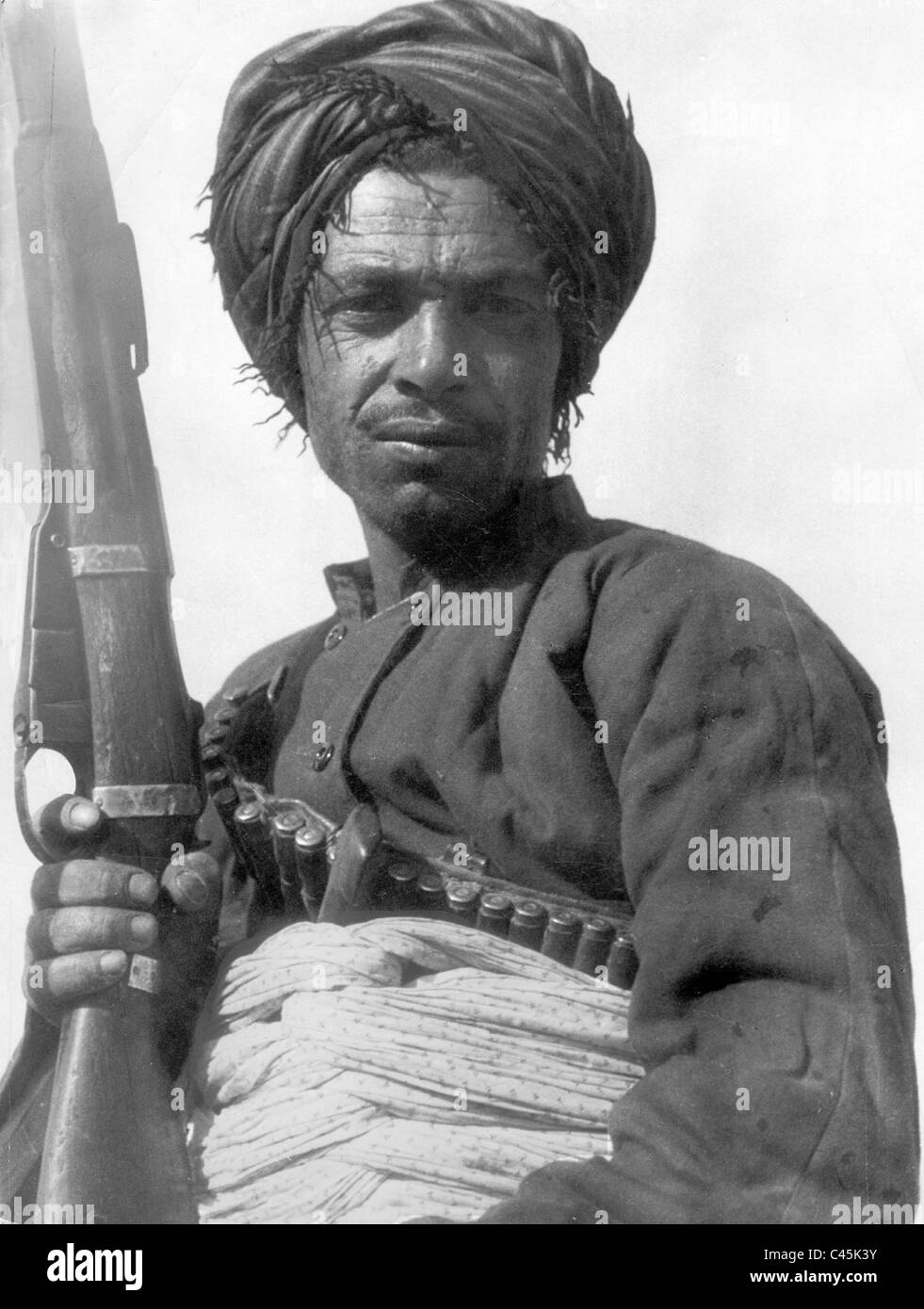 Kurdish hunter, 1940 Stock Photo