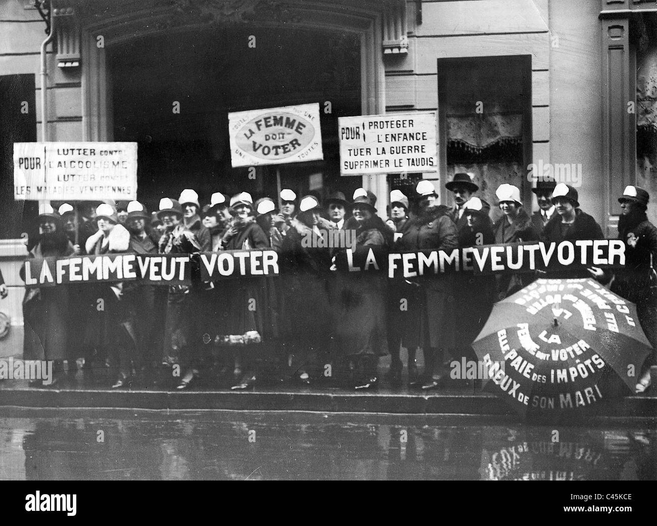 Demand for women's suffrage, 1926 Stock Photo