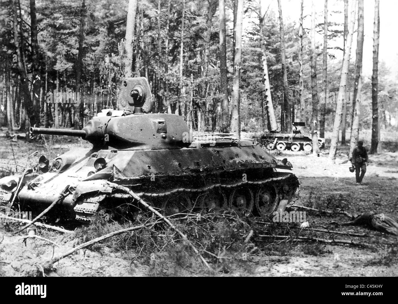Russian T-34 tank, 1941 Stock Photo