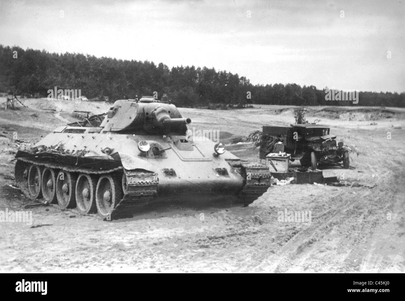 Russian T-34 Panzer, 1941 Stock Photo