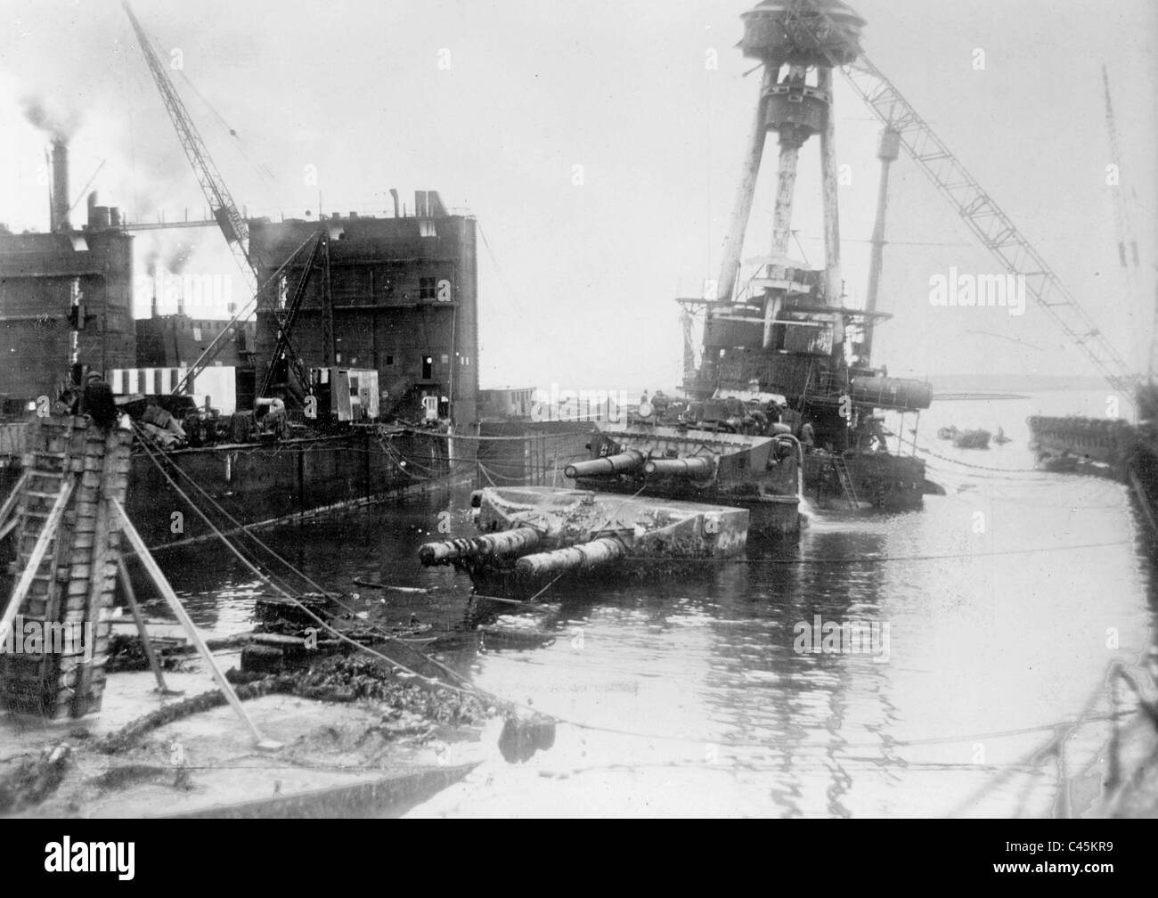 The scuttled 'Hindenburg' in Scapa Flow Stock Photo