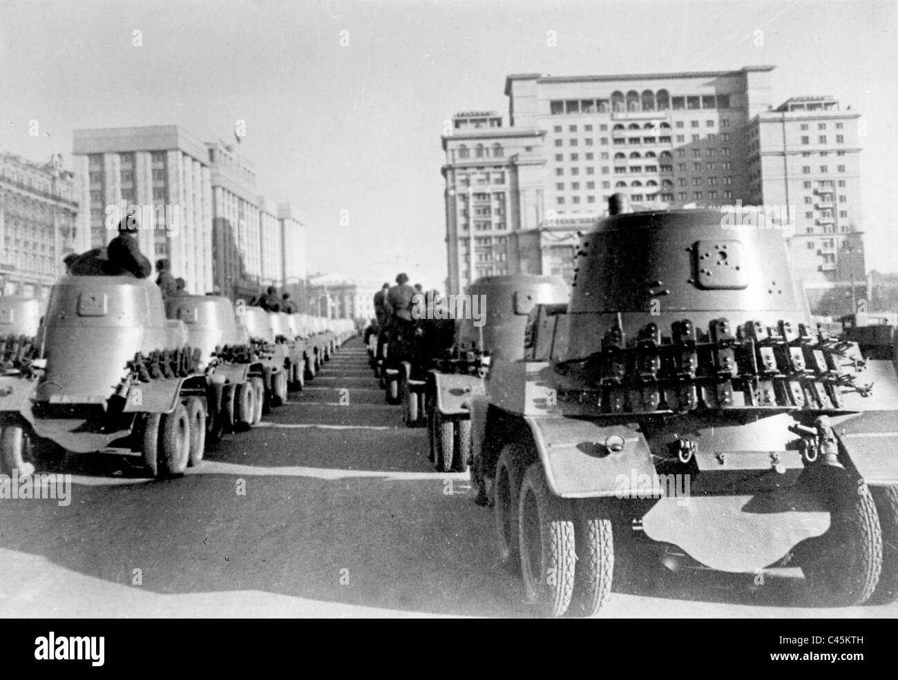 Armored cars of the Soviet army, 1940 Stock Photo
