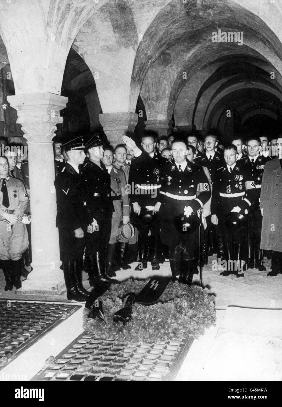 Ceremony of the SS at the Cathedral in Quedlinburg, 1938 Stock Photo