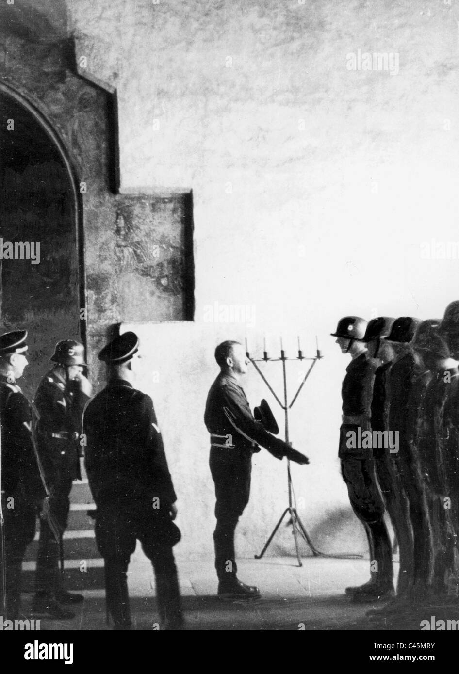 Heinrich Himmler and Adolf Hitler in Quedlinburg, 1938 Stock Photo