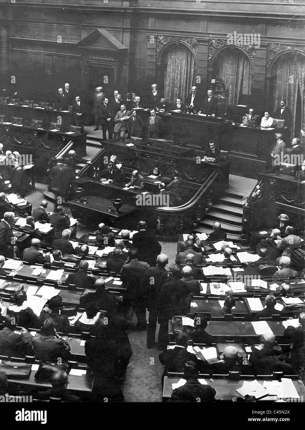 Reichstag session, 1924 Stock Photo Alamy