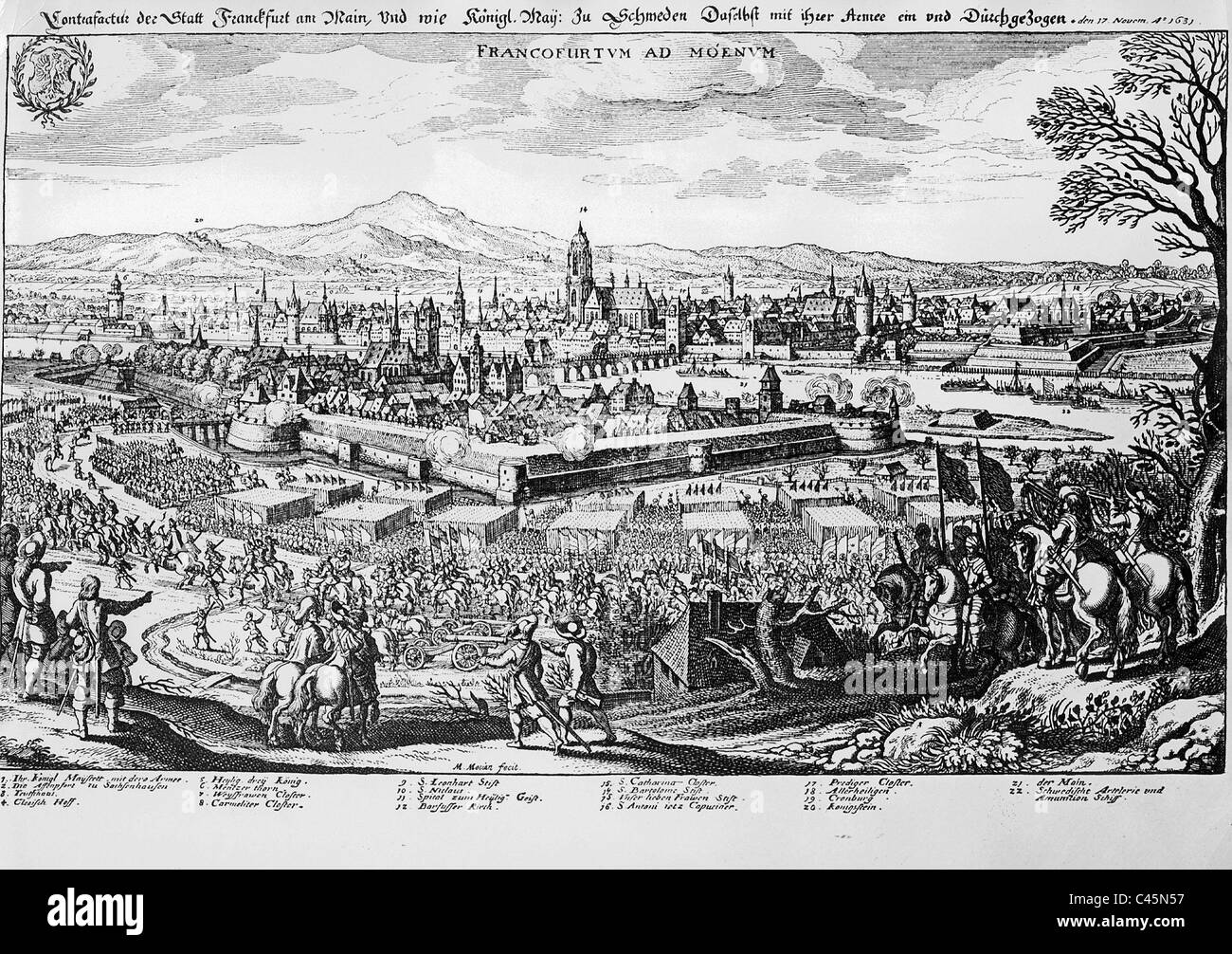 Thirty Years War 1618 - 1648: Destruction of Magdeburg in 1631 Stock Photo