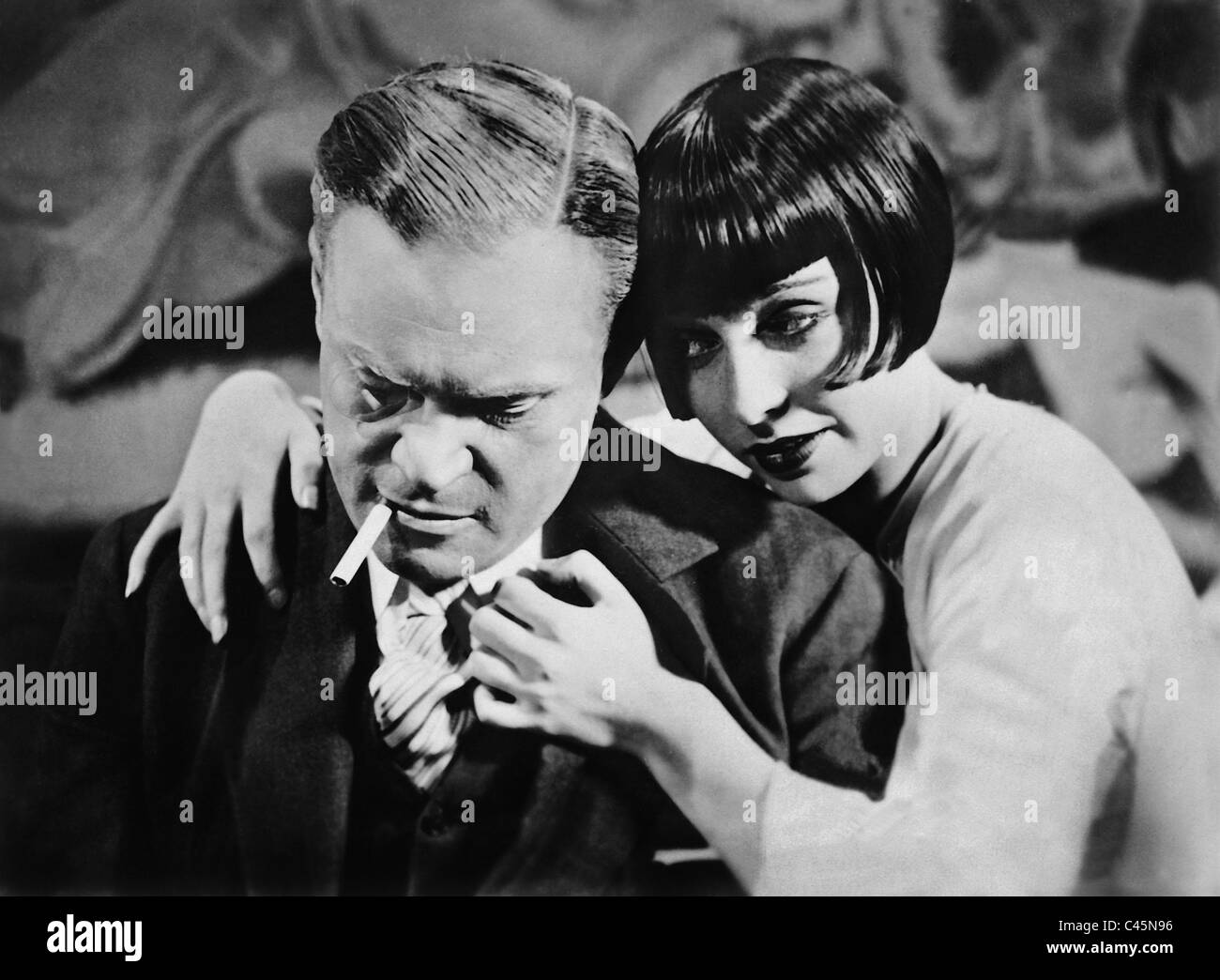 Fritz Kortner and Louise Brooks in 'Pandora's Box', 1929 Stock Photo