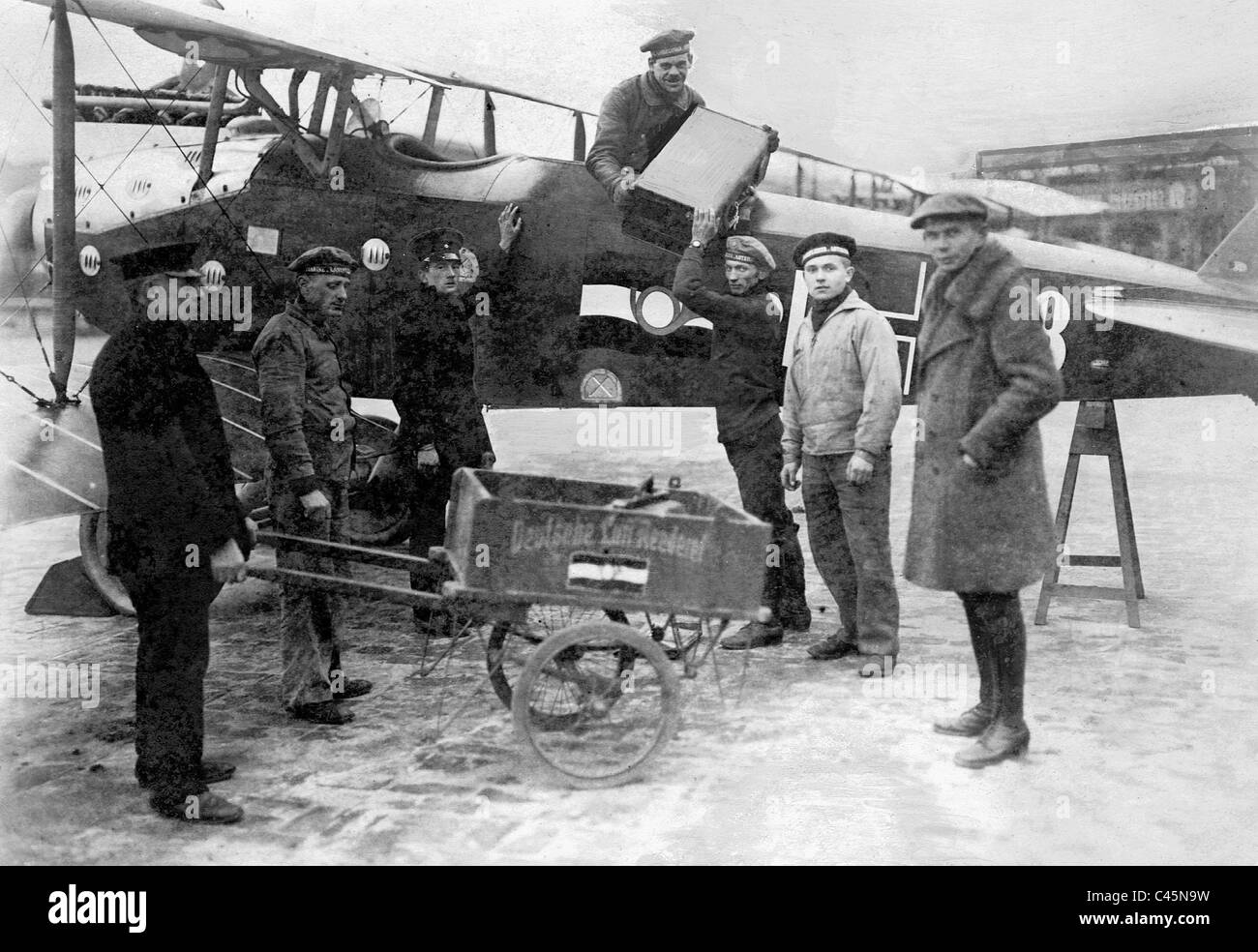 Air mail plane, 1919 Stock Photo