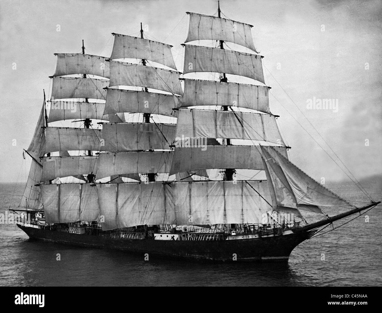 Sailing barge 'Archibald Russell' in the English Channel, 1933 Stock Photo