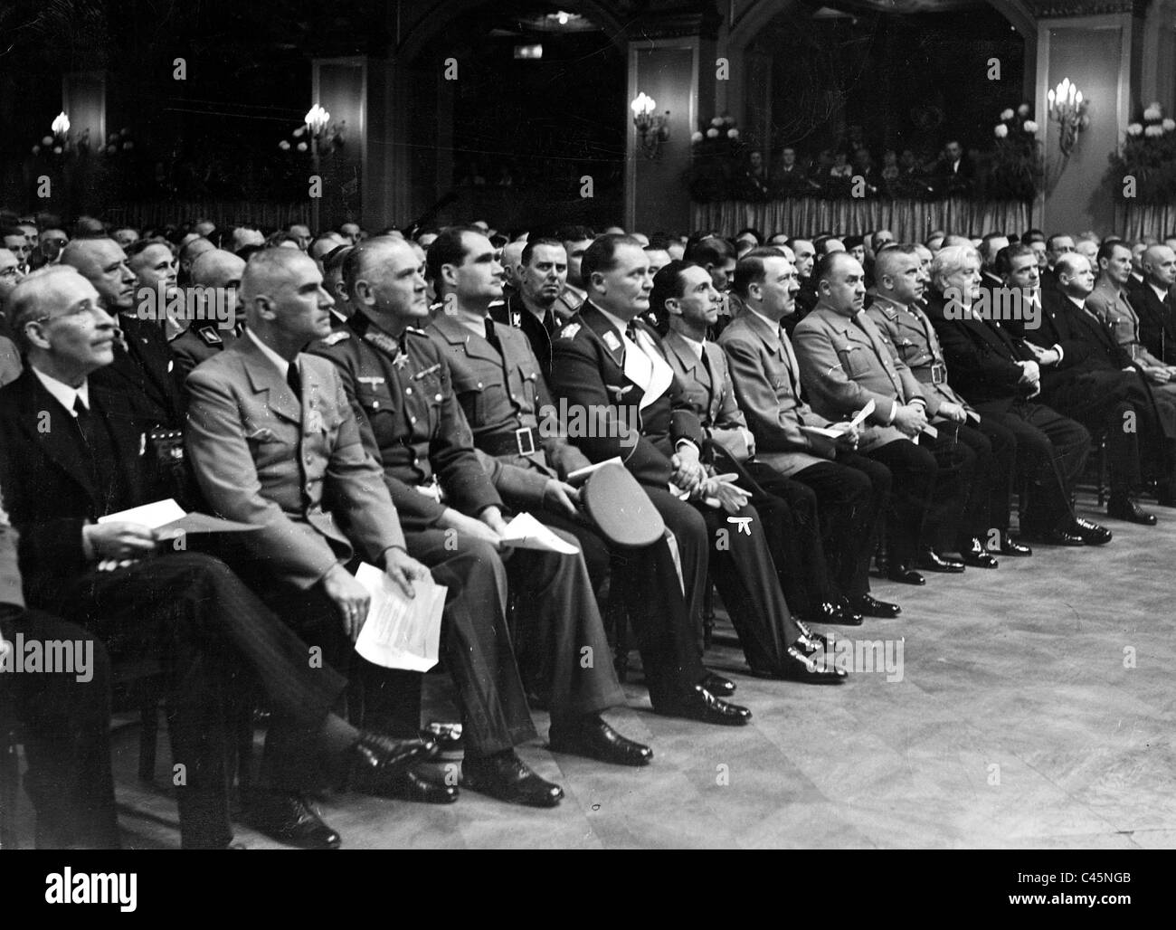 Ceremonial session of the Reich Chamber of Culture in the Berlin philharmonic orchestra, 1935 Stock Photo