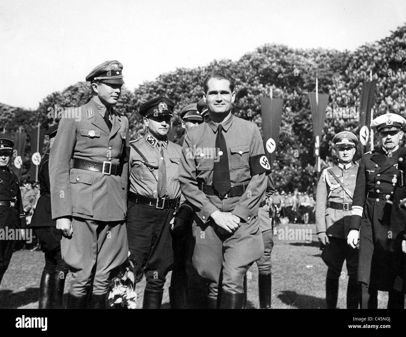 Rudolf Hess on the 'Day of seafaring' in Hamburg, 1935 Stock Photo