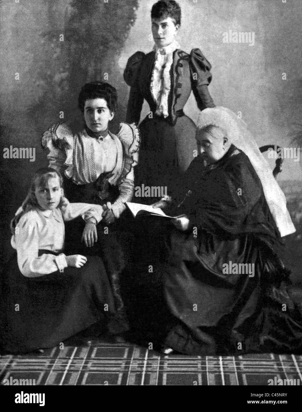 Queen Victoria of Great Britain with her family Stock Photo