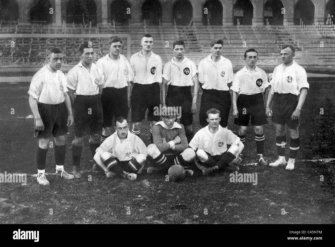 Team of the 1st FC. Nuremberg, 1919 Stock Photo