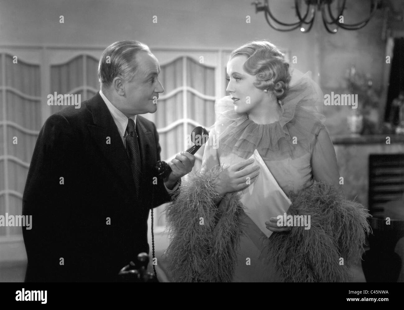 Gustav Waldau and Charlotte Susa in 'Her and the three', 1935 Stock Photo