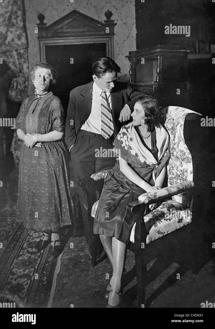 Elie Wagner, Veit Harlan and Elie Bordin in 'Two times two is five' 1929 Stock Photo