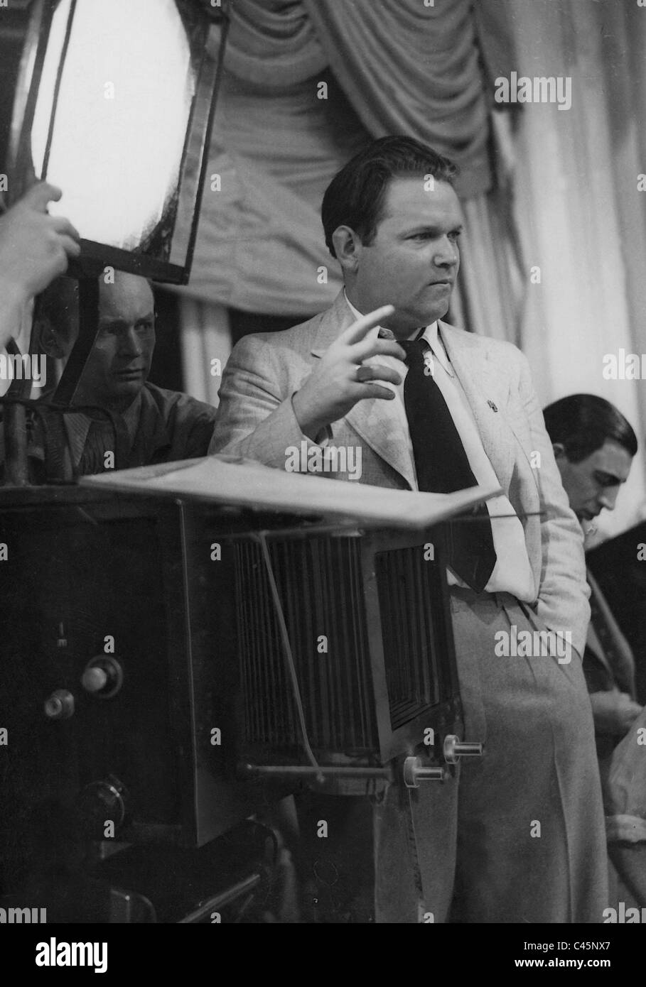 Veit Harlan during filming of 'My son, the Minister', 1937 Stock Photo