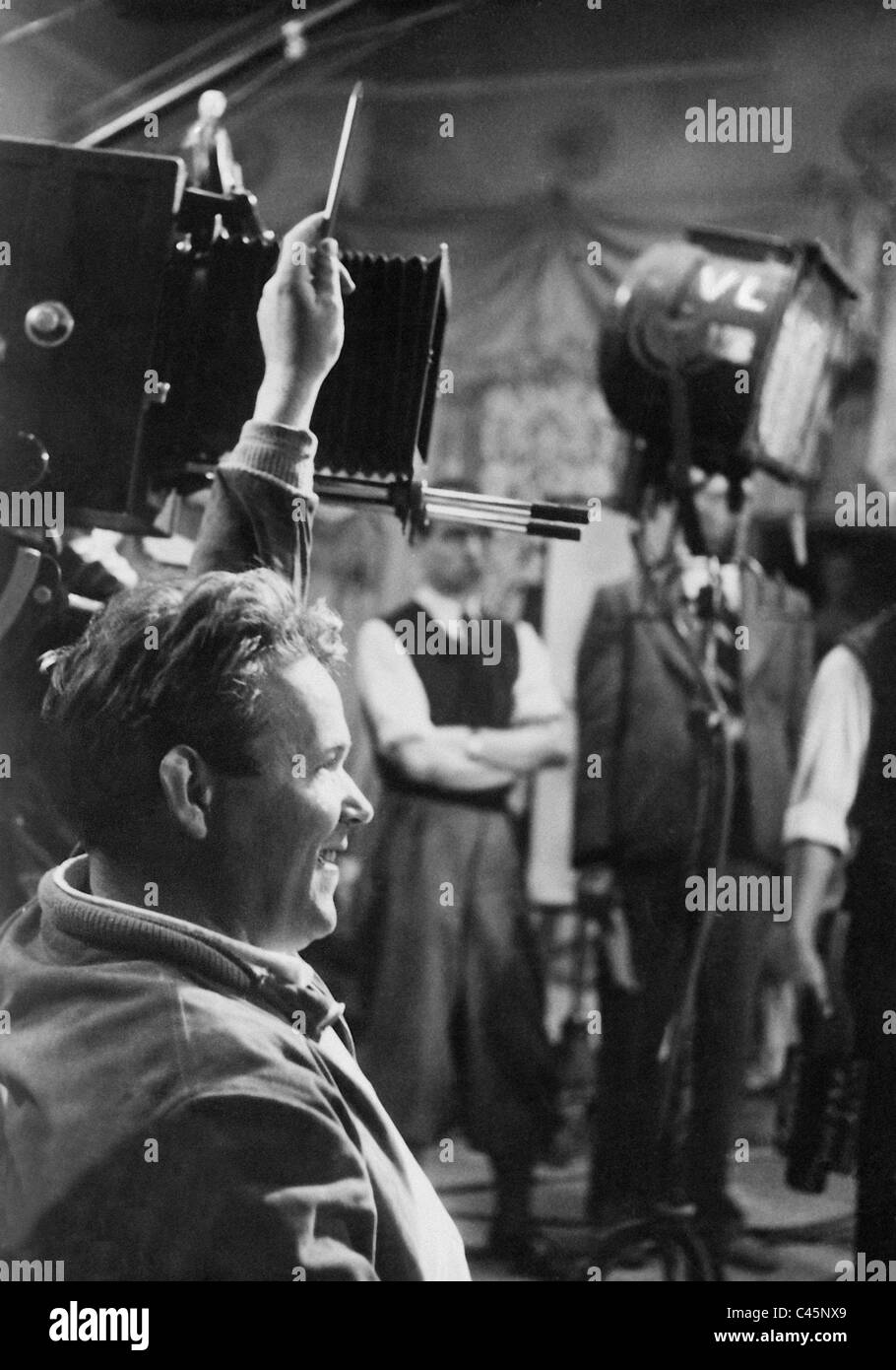Veit Harlan during filming of 'The Kreutzer Sonata', 1937 Stock Photo