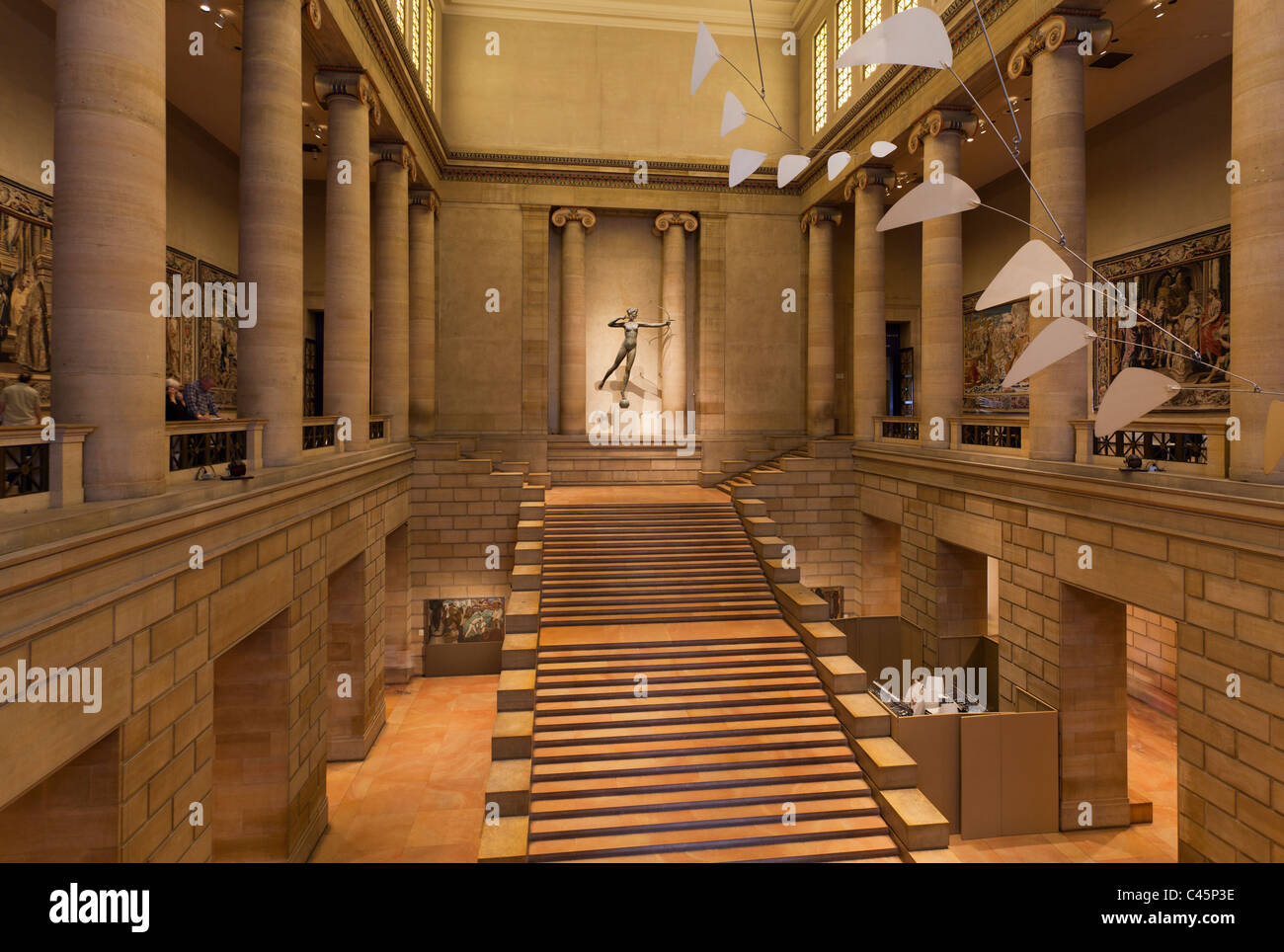 entrance atrium and staircase, Philadelphia Museum of Art, Philadelphia, Pennsylvania, USA Stock Photo