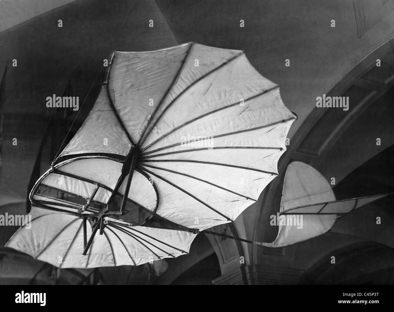 Flying machine of Otto Lilienthal, 1931 Stock Photo