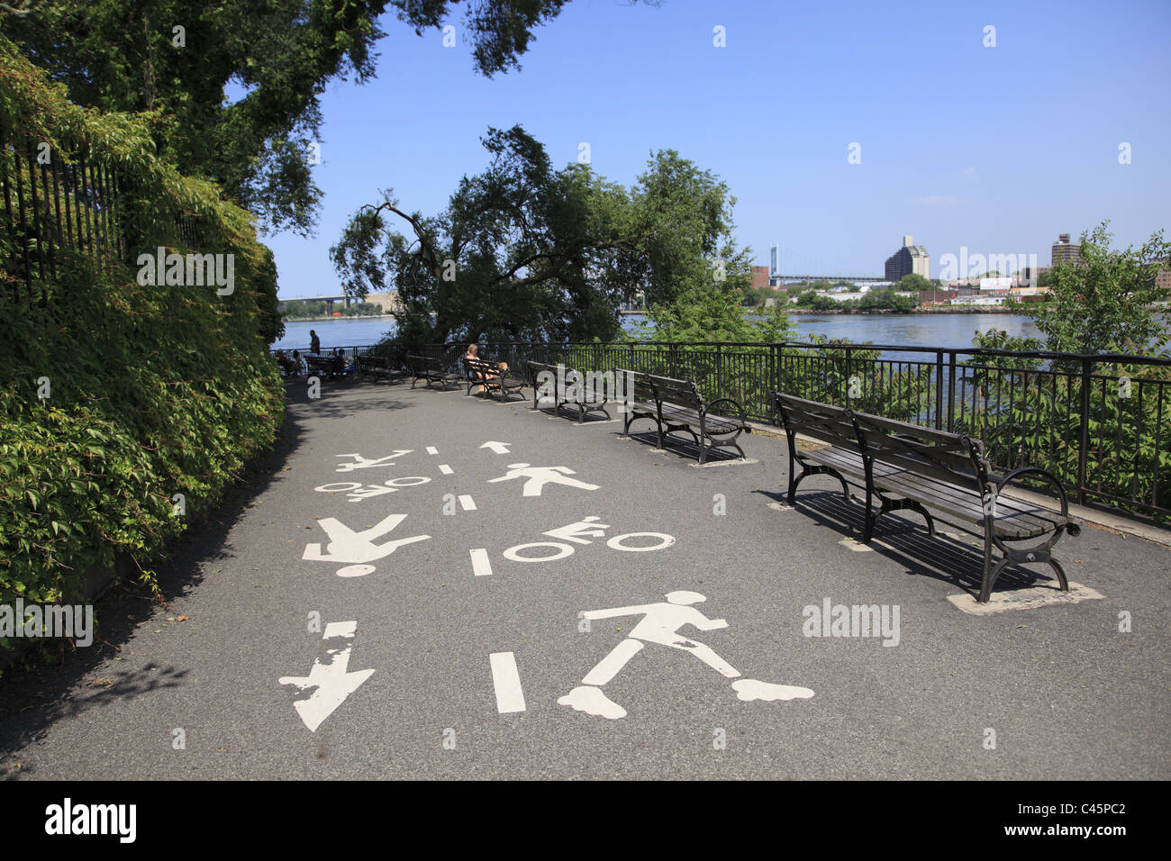 Carl Schurz Park, Upper East Side, Manhattan, New York City Stock Photo