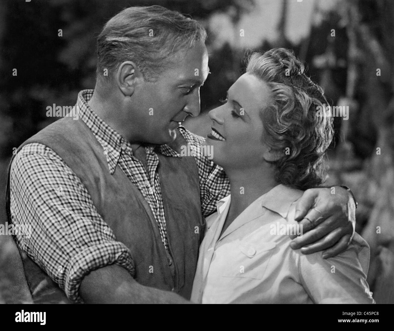Hans Albers and Olga Tschechowa in 'The Yellow Flag', 1937 Stock Photo