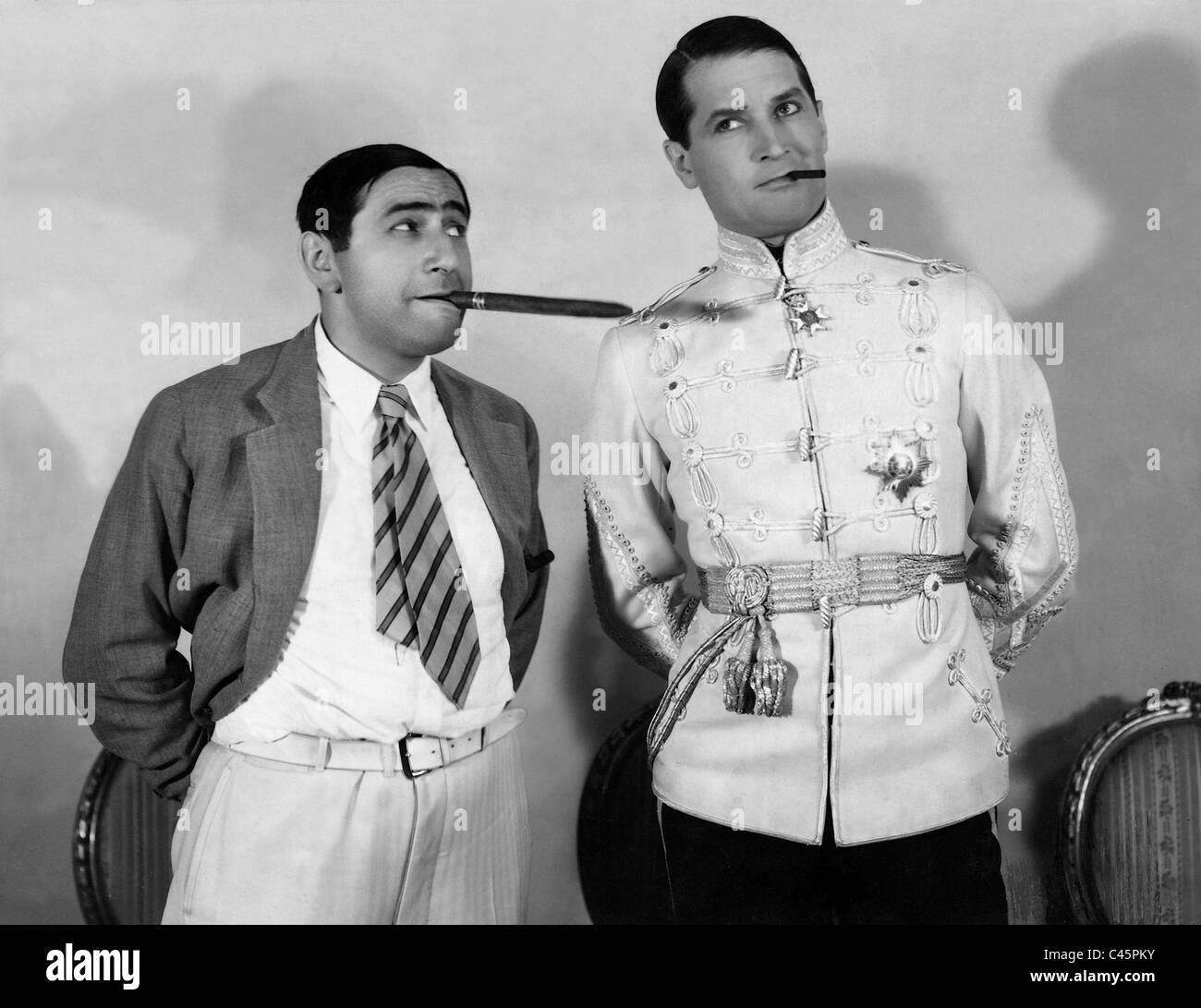 Ernst Lubitsch and Maurice Chevalier, 1930 Stock Photo