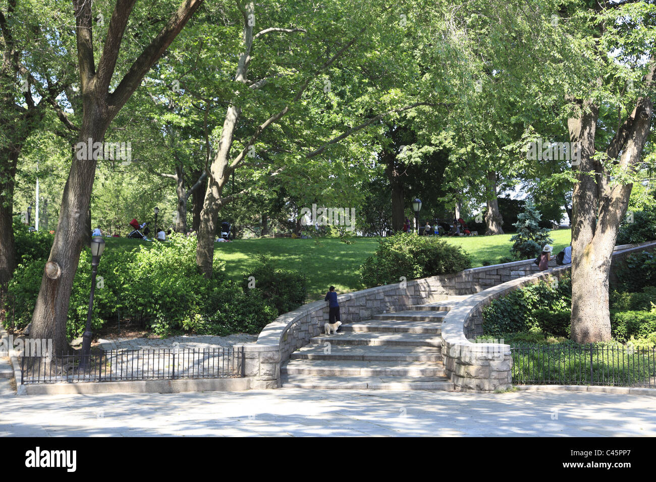 Carl Schurz Park, Upper East Side, Manhattan, New York City  Stock Photo