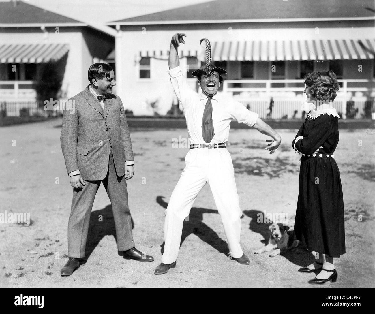 Ernst Lubitsch, Douglas Fairbanks and Mary Pickford Stock Photo