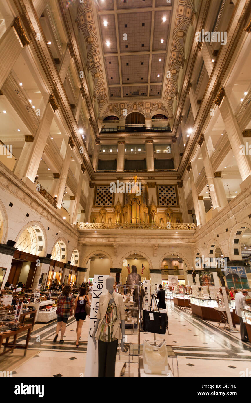 Macy's department store, formerly Wanamaker's, Philadelphia, PA, USA Stock Photo