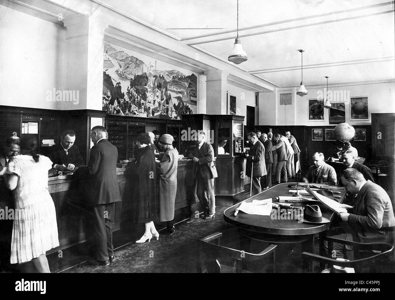 Travel agency in Berlin , 1926 Stock Photo