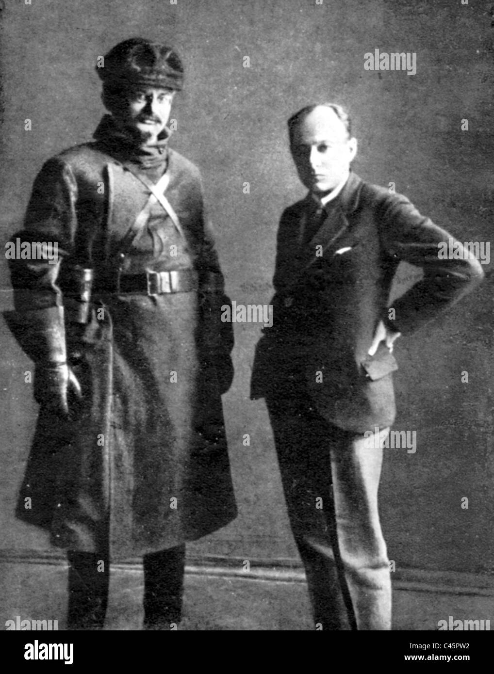 Leon Trotsky and Yury Annenkov, 1920 Stock Photo