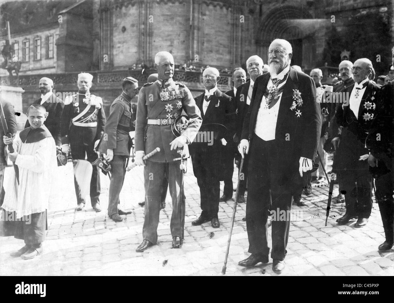 Rupprecht of Bavaria and Ferdinand of Bulgaria, 1924 Stock Photo