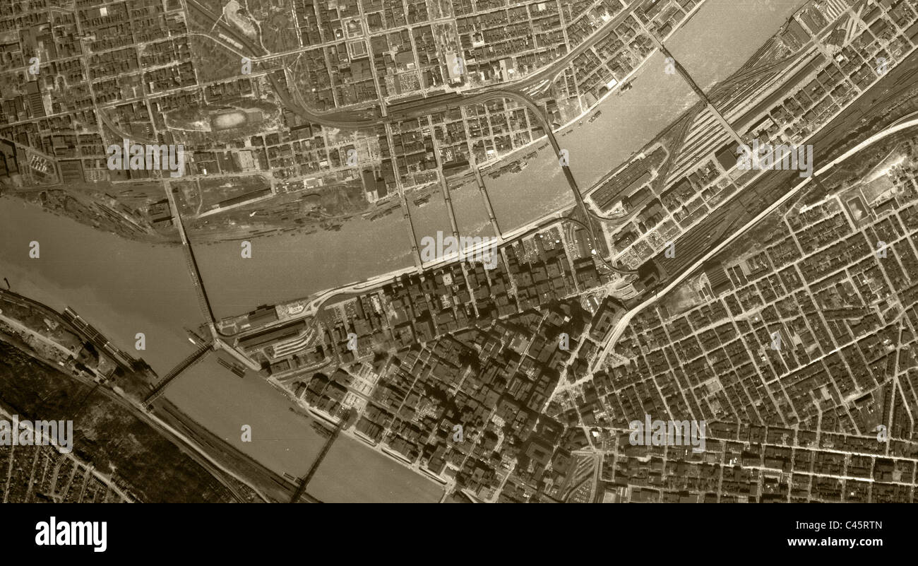historical aerial map view Pittsburgh Pennsylvania 1948 Stock Photo Alamy