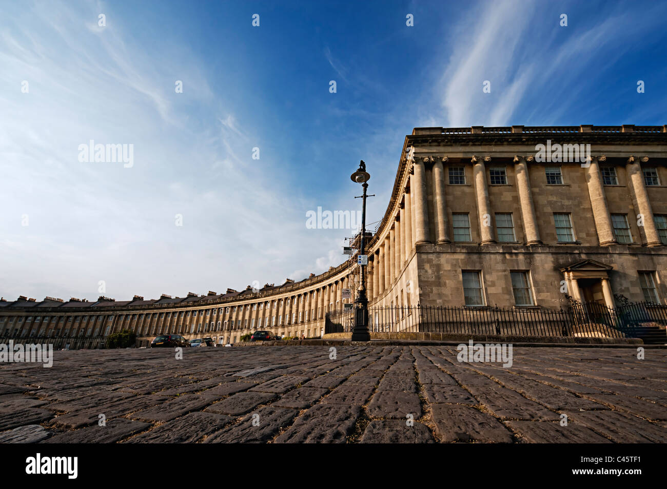 the Royal Crescent, Bath, Bath and North East Somerset, England, Great Britain, UK Stock Photo