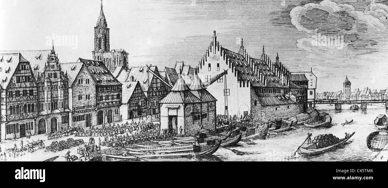Strasbourg in the 17th century Stock Photo