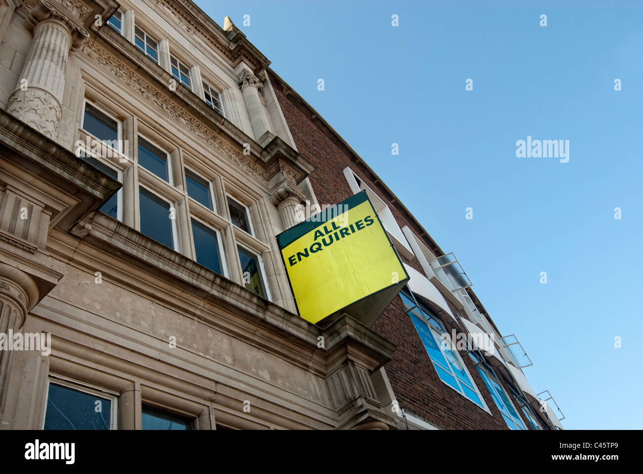 commercial business property for sale sign Southampton Stock Photo