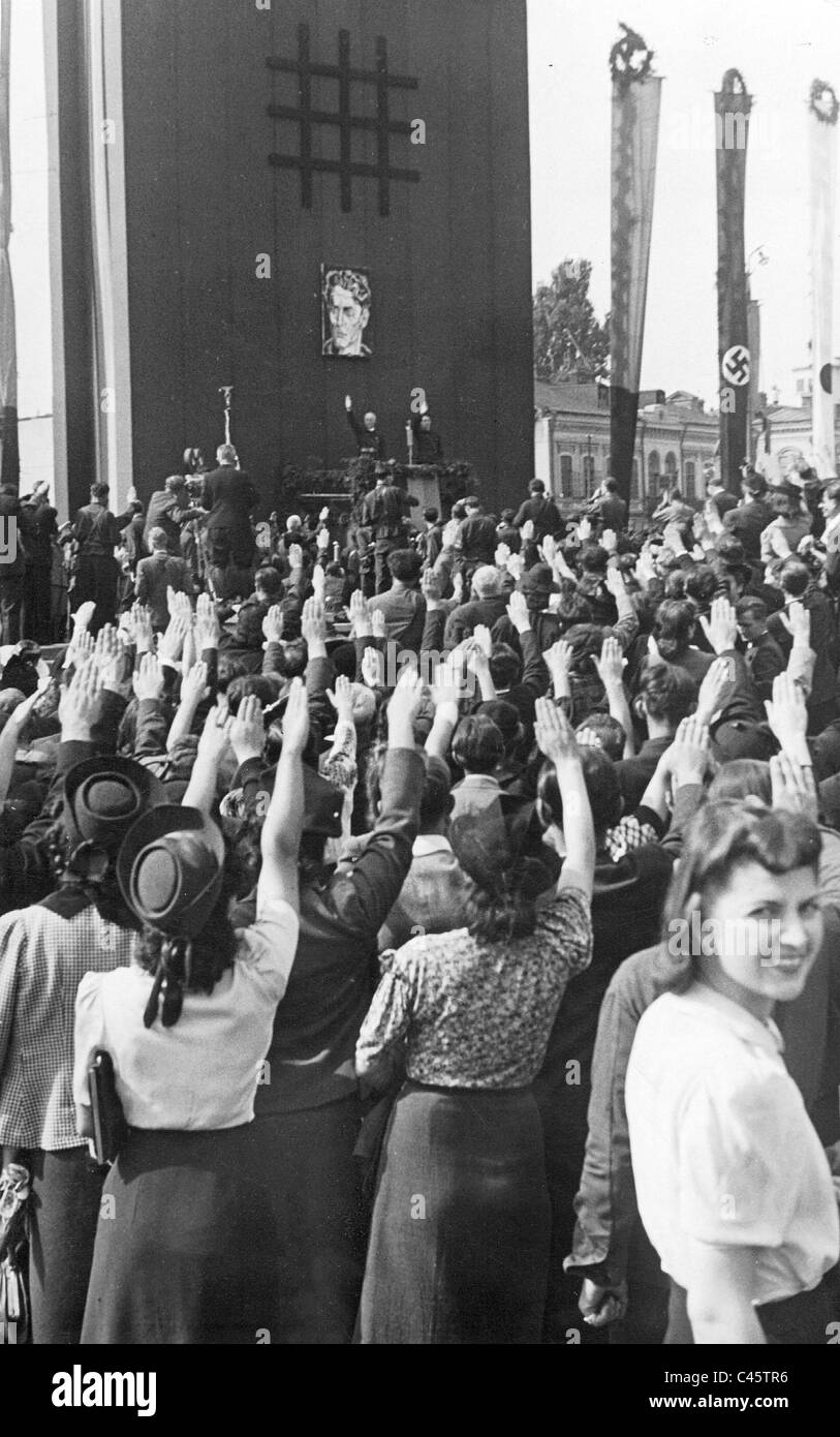 Memorial service for 'Iron Guards' founder Corneliu Codreanu Stock