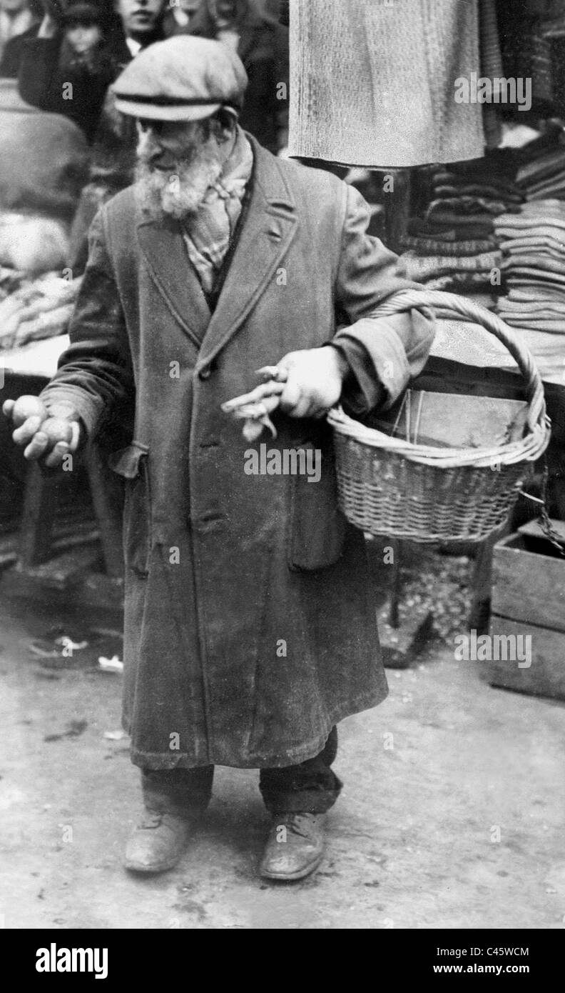 Jew in Warsaw, 1930 Stock Photo
