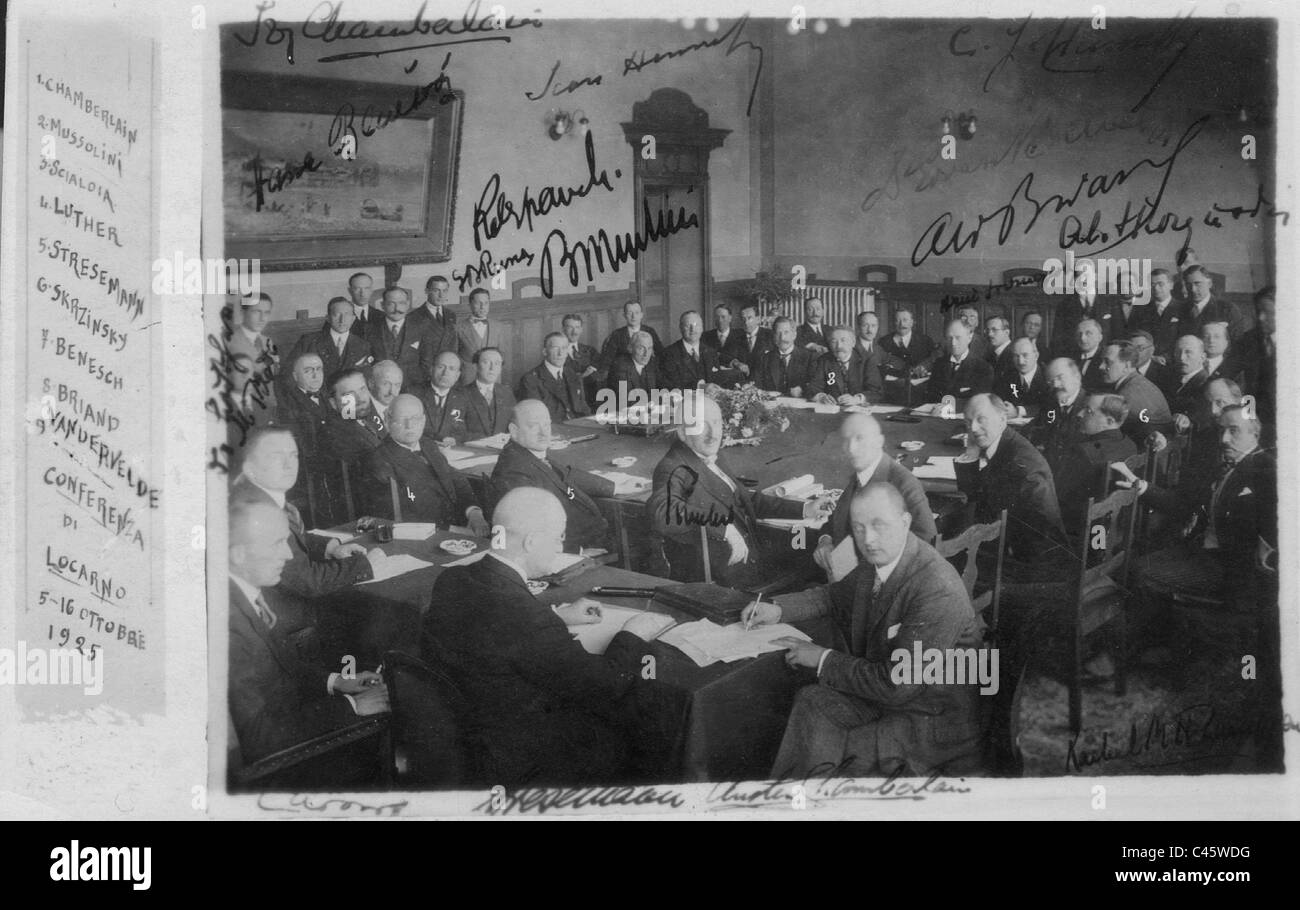 Conference in Locarno, 1925 Stock Photo