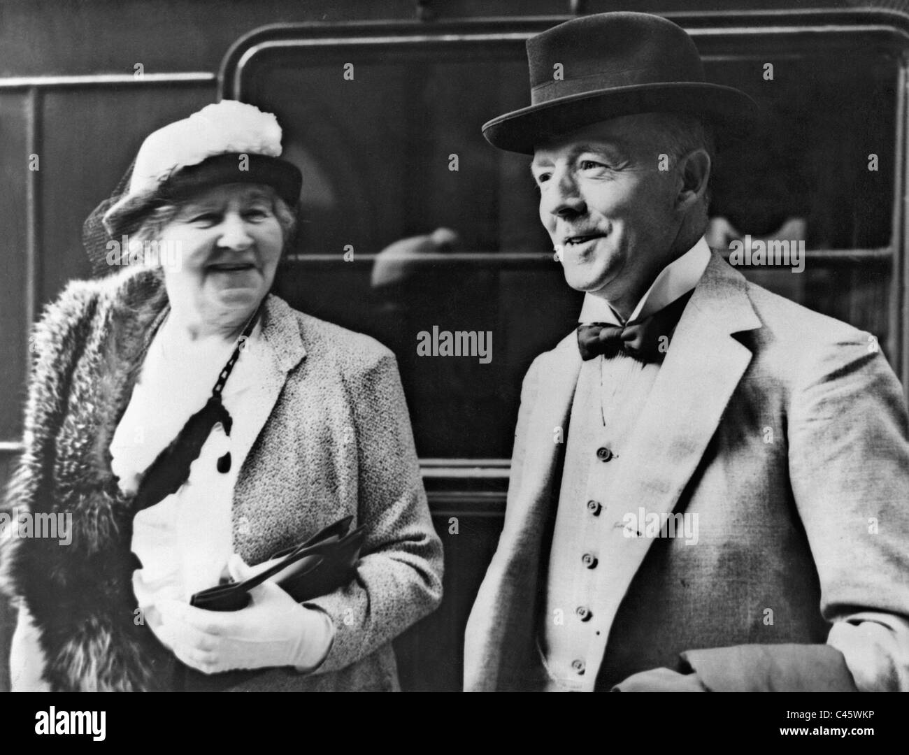 Lord Walter Runciman and his wife, 1938 Stock Photo