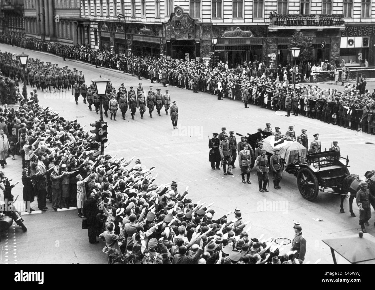 Funeral of Reinhard Heydrich, 1942 Stock Photo