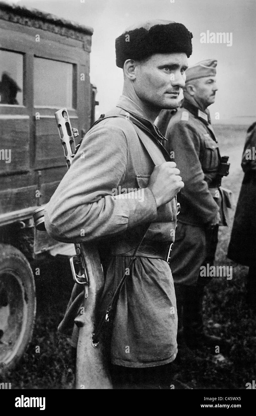 Russian volunteers on the Eastern Front, 1942 Stock Photo