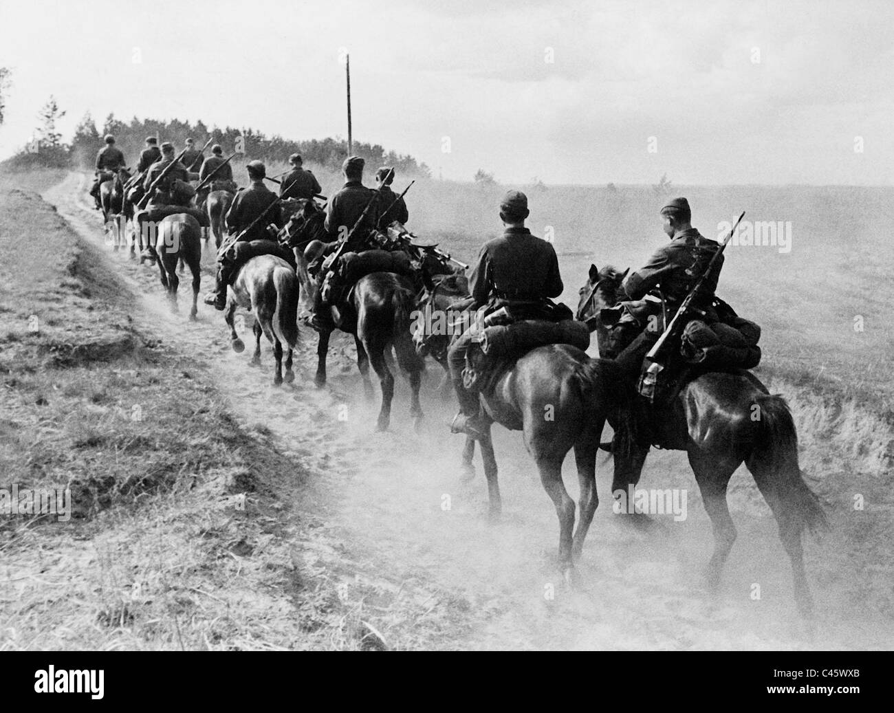 State-owned rider on the Eastern Front Stock Photo