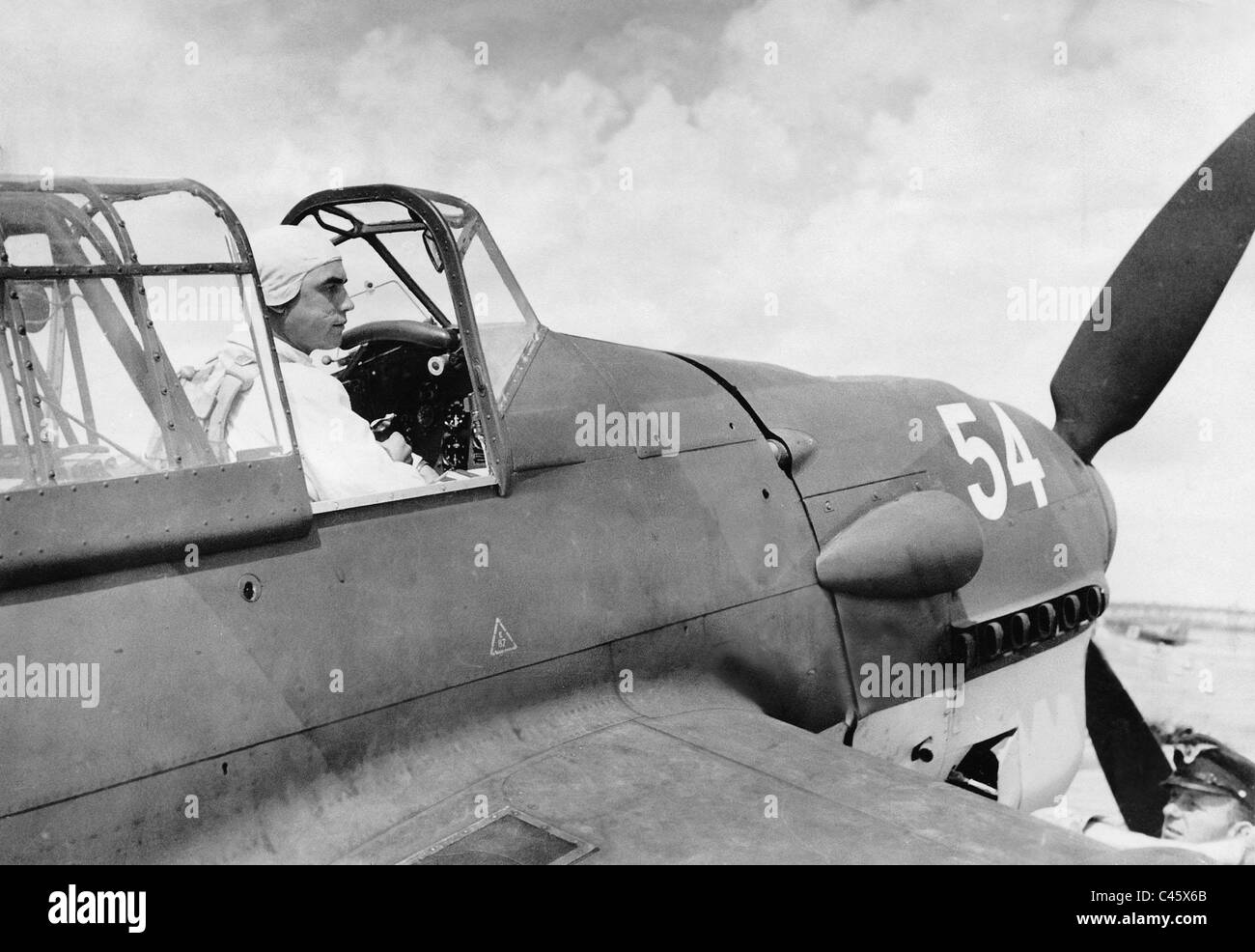 Test pilot in a Ju 87, 1941 Stock Photo