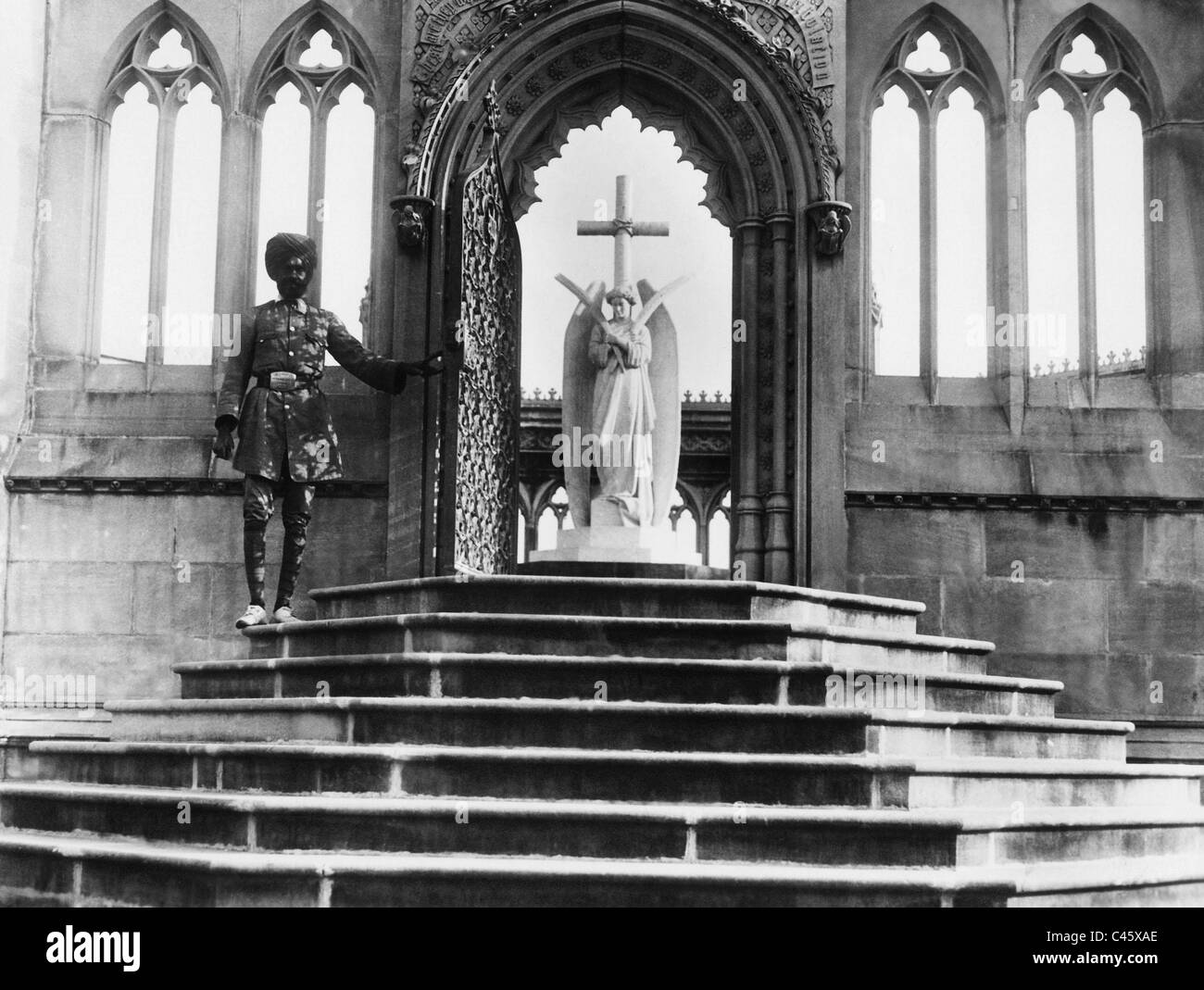 Memorial for the victims of the Sepoy rebellion in Cawnpore, 1930 Stock Photo