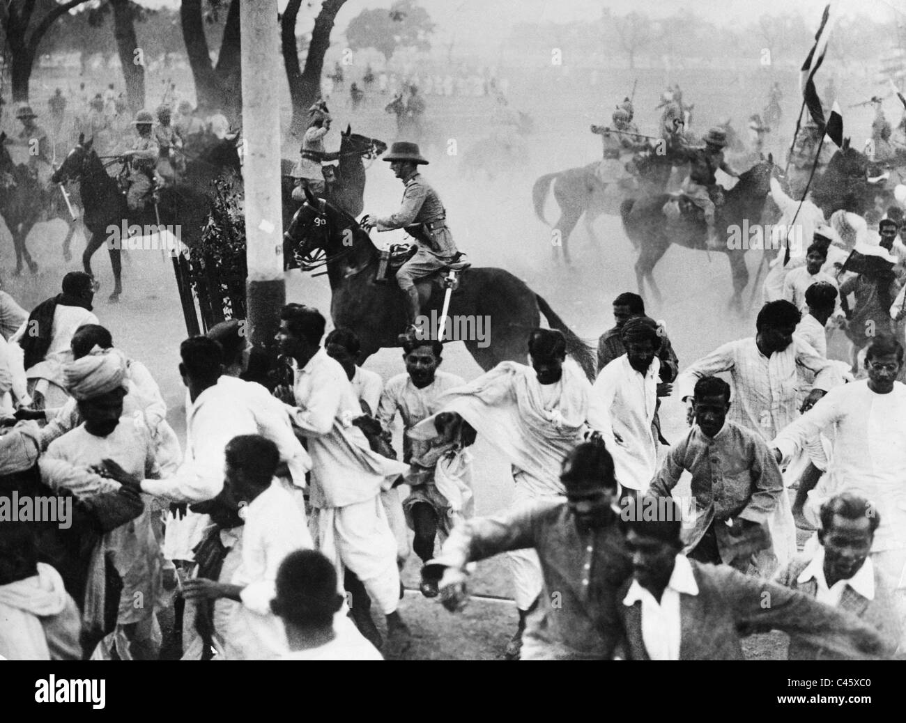 Unrest in New Delhi, 1930 Stock Photo