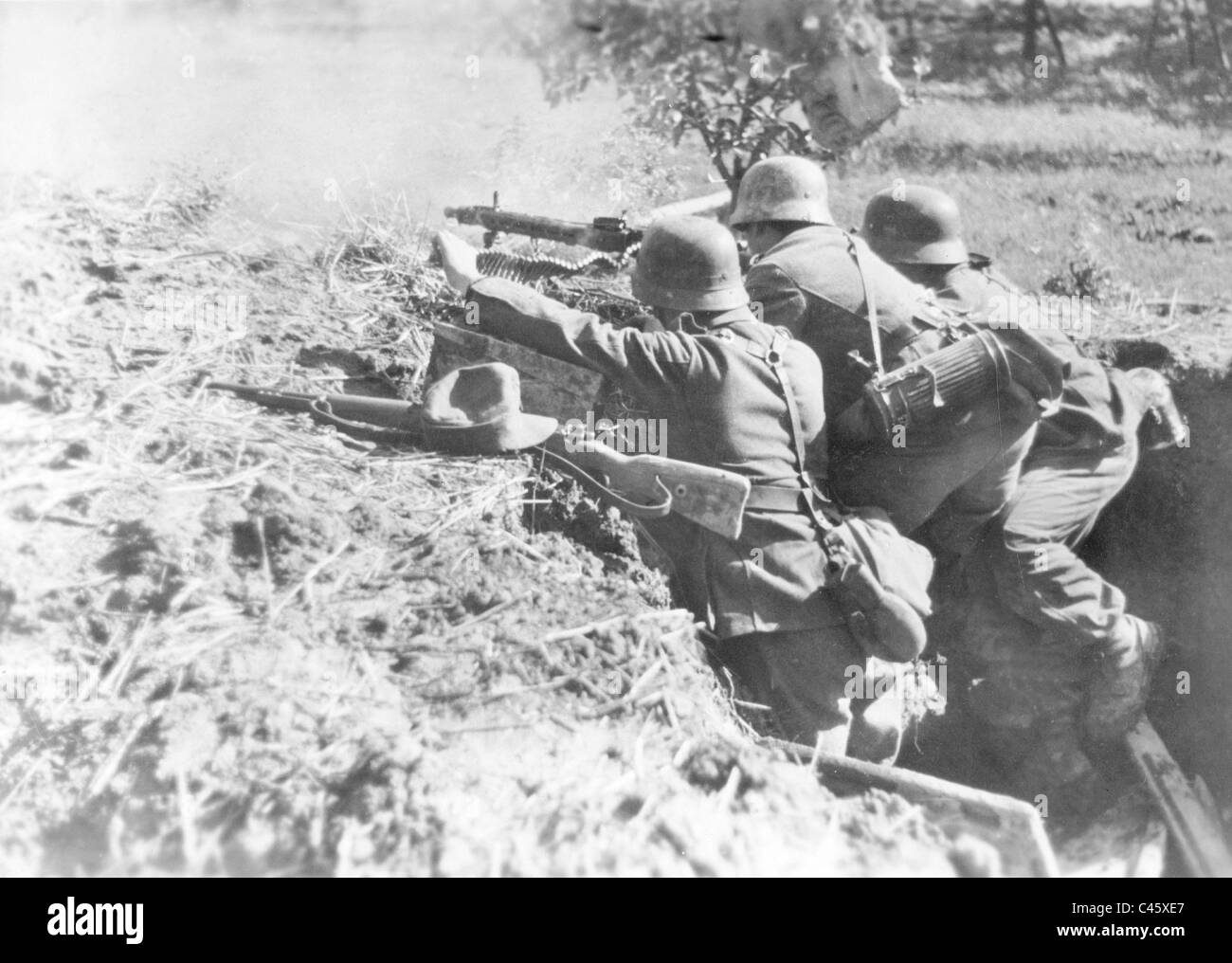 German soldiers on the front in Italy, 1944 Stock Photo