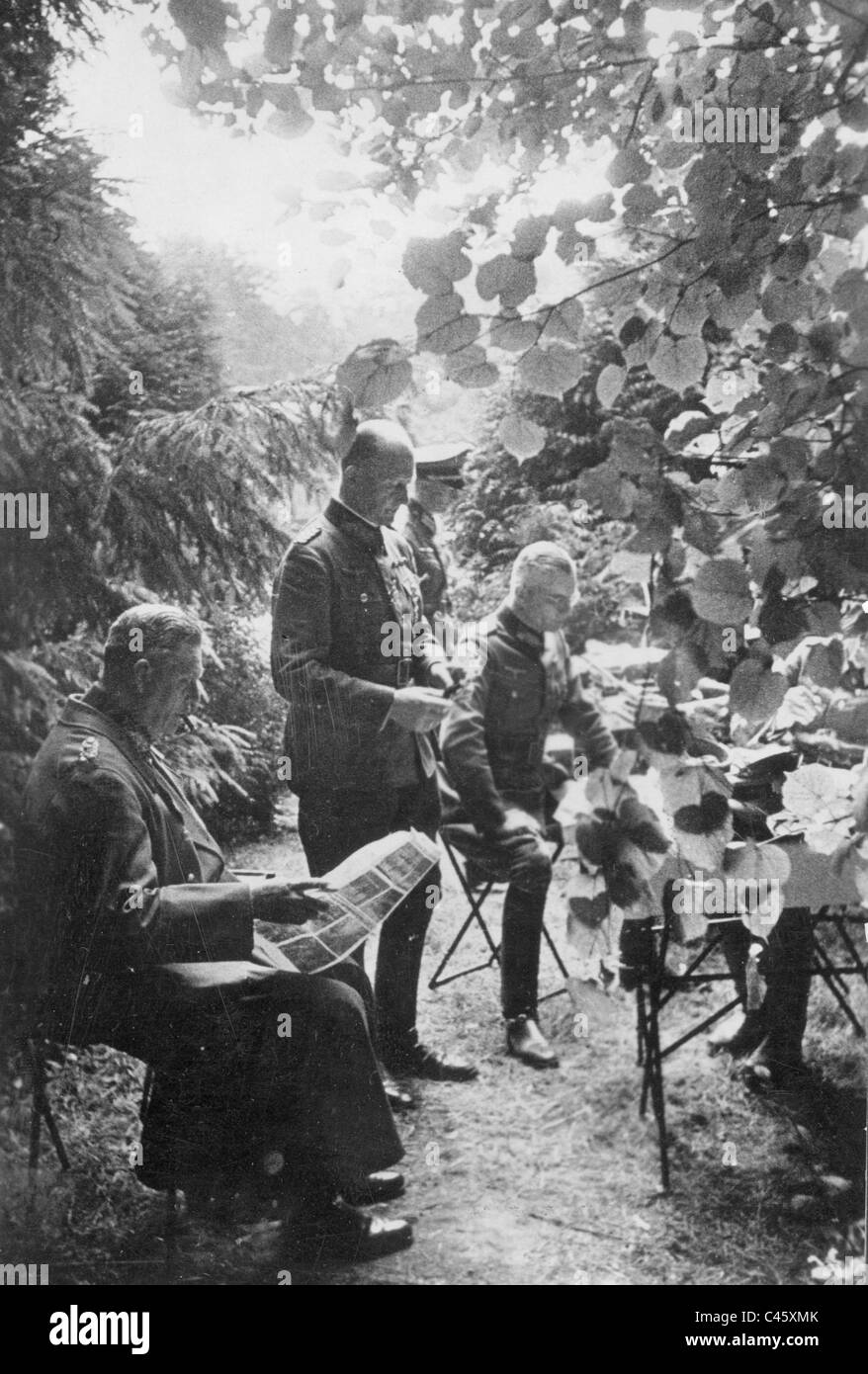 Wilhelm Keitel and Alfred Jodl in the woods of Compiegne, 1940 Stock Photo