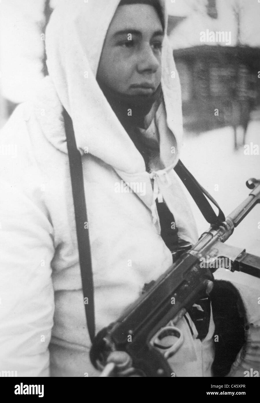 German soldier on the Eastern front, 1941 Stock Photo